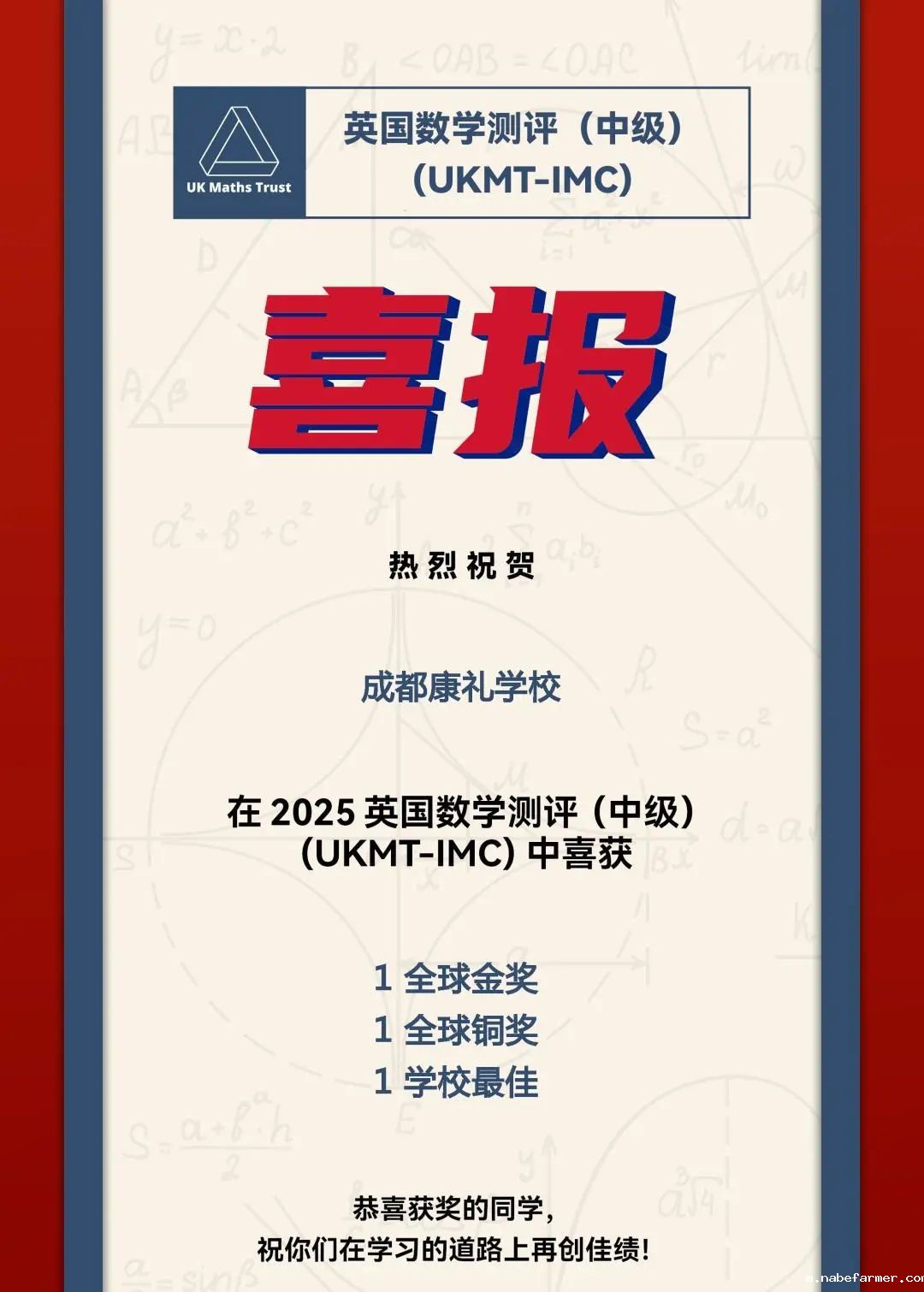 【喜报】康礼学子闪耀国际赛场！